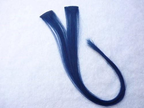 Hair Collection 18 inch Colored Highlight Clip on in Hair Extensions Multiple Colors (Blue)