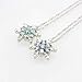 Comelyjewel Stockton Women Necklace Creative Hexagonal Snowflake Shape Crystal Necklace Pendant Women Clavicle Chain Jewelry Accessories