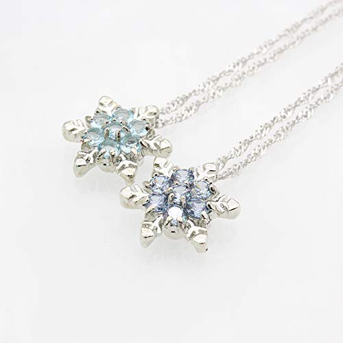 Xeminor Stockton Women Necklace Creative Hexagonal Snowflake Shape Crystal Necklace Pendant Women Clavicle Chain Jewelry Accessories