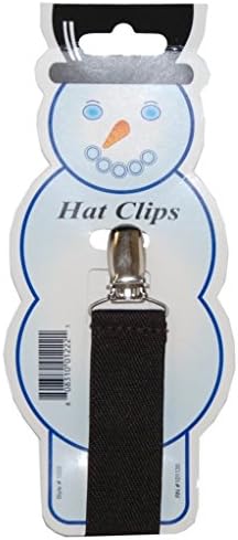 BKL Kids &amp; Baby Elastic Winter Hat Shawl Scarf Clips with Metal Heavy Duty Clips - Brown