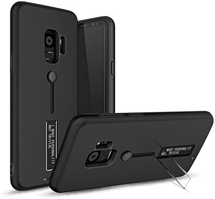 Phone grip and stand for Samsung Galaxy S9 and S9 Plus with kickstand and finger holder. Protective and shockproof case. Phone holder for hand, the perfect phone case. (S9 Plus - Black)