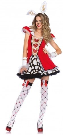 Costume Carnevale Bianconiglio Donna Travestimento Alice Nel