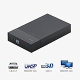 Mediasonic Lay-Flat USB 3.0 2.5-inch &amp; 3.5-inch SATA Hard Drive Enclosure – Optimized UASP &amp; SATA 3 6.0Gbps Hard Drive Transfer Rate 12TB HDD Support(H33-SU3)