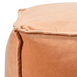 Main + Mesa Square Velvet Pouf