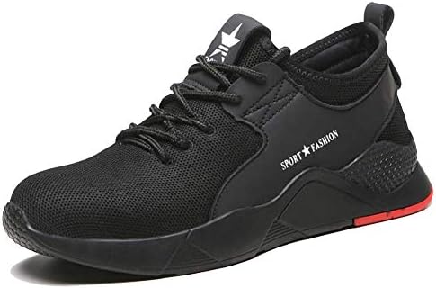 Tongzone Steel Toe Shoes Work Safety Shoes Work Boots Industrial and Construction Puncture Proof Footwear