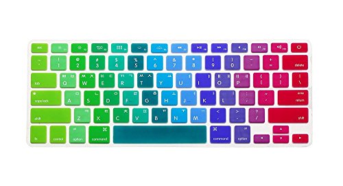 Korean/English Keyboard Cover, HQF® Notebook Silicone *Korean Keyboard Skin* Protection Laptop Layout for All Apple MacBook Air Pro 13" 15" 17"(Multi-Color)