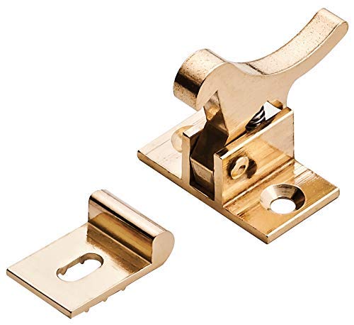 Elbow Catch And Counterflap Catches Spring Loaded - Brass Finish x2