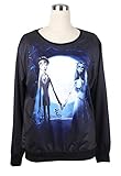LoveLiness Corpse Bride Patterns Print Sweatshirt Sweaters (One Size, Black)
