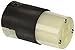 Hubbell HBL5269C Connector, 15 amp, 125V, 5-15R, Black/White