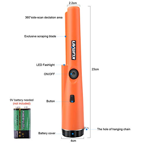 kuman Pinpointer Metal Detector with Waterproof Case