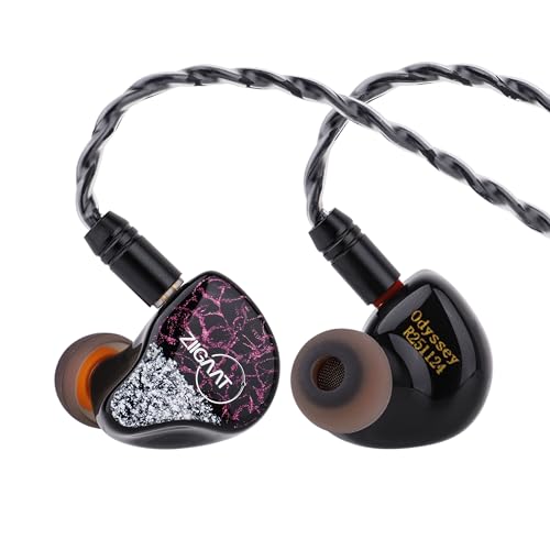 Linsoul ZiiGaat Odyssey In-Ear Earphones, 1DD+3BA IEM Hybrid Wired Gaming Earbuds, Professional Noise Isolating Earphones with Detachable Cable for Bass Lovers