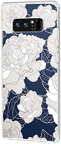 Samsung Galaxy Note 8 Case, TPU Silicon Flexible Slim Fit Soft Clear Edge Cute for Women Girl Bumper Flower Floral Shock Absorber Anti-Scratch Case For Samsung Galaxy Note 8