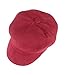 La Vogue Newsboy Cabbie Beret Cap for Women Beret Visor Bill Hat Red