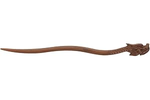 OATIPHO Vintage Sandalwood Hair Chopstick with Carved Dragon Head Wooden Hair Stick for Women Girls Bun Accessories for Every