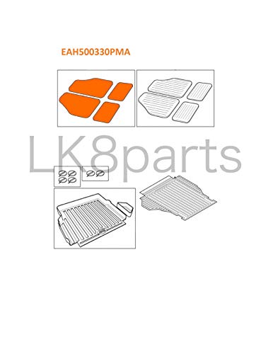 Genuine Land Rover EAH500330PMA Black Rubber Floor Mats for the Range Rover Full Size