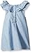 Calvin Klein Girls' Light Blue Chambray Tunic and Printed Jersey Leggings,Blue,5