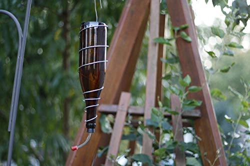 Glass Wine Bottle Hummingbird Feeder - Bird Feeder - Gifts for Women - Spring Decor - Gift for Mom - Housewarming - Outdoor Decor - Backyard