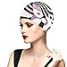 BALNEAIRE Silicone Swim Cap for Women, Waterproof UV Protection Long Hair Swimming Caps