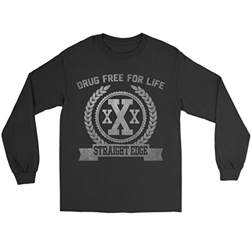 Straight Edge Drug Free XXX Punk Hardcore Long Sleeve Shirt