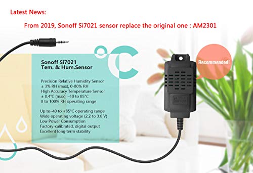 Sonoff TH16 Wifi Temperature and Humidity Sensor Switch+Si7021 RF Controller for DIY Smart Home,Wire - //coolthings.us