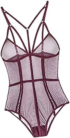 Amazon Dailymall レディーステディランジェリーワンピースレースボディスーツパジャマ 紫の M コスプレ 仮装 通販