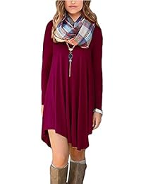 DEARCASE - Vestido de manga larga para mujer