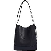 Rosvovo Genuine Leather Crossbody Bags for Women, Trendy Leather Purses Shoulder Bucket bags for women with Adjustable Strap