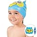 Swim Cap Kids Swimming Cap for Kids Girls Boys Youth Childrens Silicone Hat (LightBlue Colour)