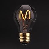 SEALIGHT Vintage Flexible LED Filament Bulb A19 / A60 - 4W E26 Base, WARM white 2200K, Edison Bulb 40W Equivalent, 120V, Dimmable,1 Pack