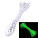 9 Strand 550 Luminous in The Dark Paracord Parachute Cord (White, 50ft)