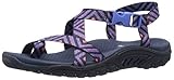 Skechers Women's Reggae Haystack Toe Ring Sandal, Navy/Amp/Pink, 10 M US