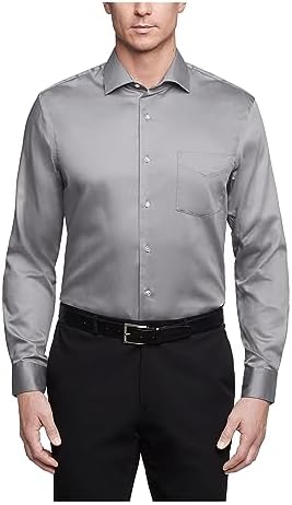van heusen lux sateen stretch long sleeve dress shirt Amazon.com: Van Heusen Men's Dress Shirts Big and Tall Lux Sateen Stretch Solid Tall Fit Grey : Clothing, Shoes & Jewelry