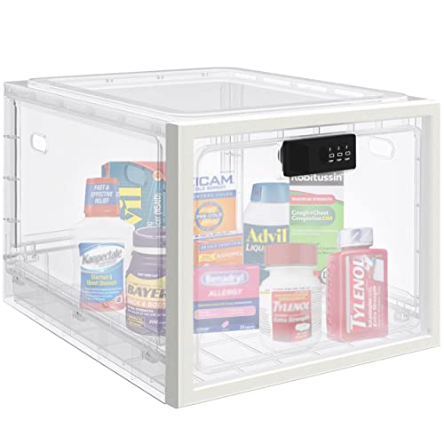 Medicine Lock Box for Safe Medication Storage, Large Refrigerator
