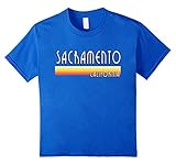 Sacramento California T Shirt Retro Lines