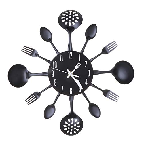 Amazon Com Cici Store Cutlery Metal Wall Mounted Clock Spoons