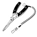Booms Fishing F1 Fishing Pliers 5-in-1 Multi-Tool Made by 420 Stainless Steel Blue with Coiled Lanyard and Sheath