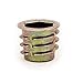 E-Z LOK Threaded Insert for Soft Wood, Zinc Hex-Flanged Thread Inserts 3/8-16 Internal Threads, 13mm Length Pack of 25