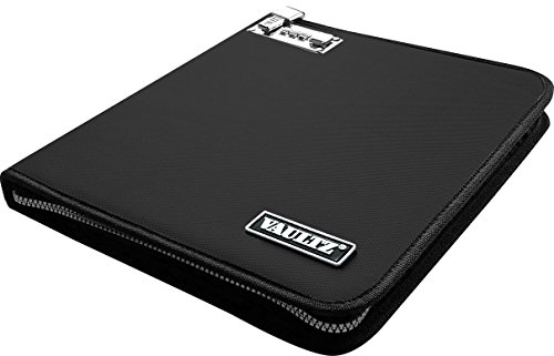 Vaultz Locking Small Notebook Portfolio, Black (VZ00378)
