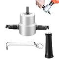 BEoffer Double Head Sheet Nibbler Metal Cutter Hole Saw Drill Attachment 3pcs Workshop Tool Power Tools Accessaries Clean Cutting Iron, Carbon Steel, Aluminum, Plywood Plate