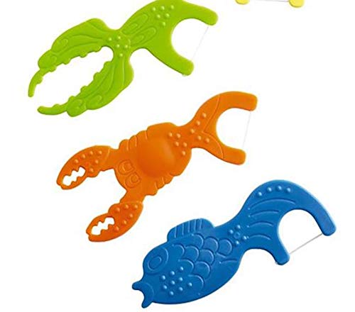 ACCLEAN Childrens Sea Creatures Fun Flossers ~ Kids Set of 3 FLOSSERS