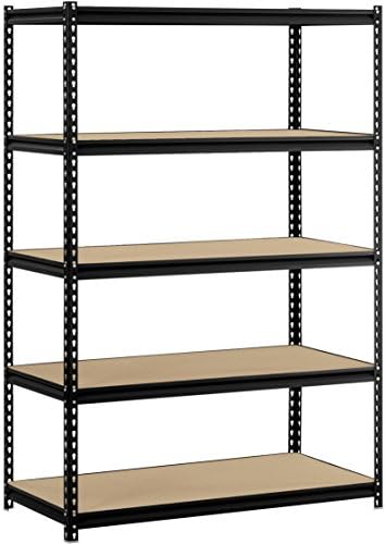 5-Shelf Z Beam Construction Heavy-duty Black Steel Shelving