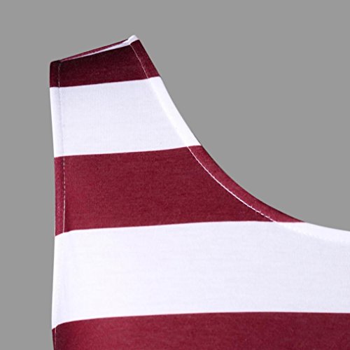 Howley Fashion Womens Plus Size American Flag Print Ruffles Bowknot Patriotic Tank Tops (2XL) - Thumbnail 4
