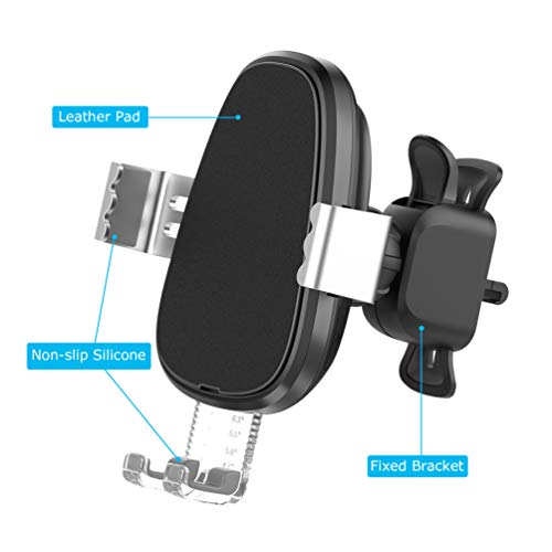 allcaca Wireless Car Charger Mount Automatic Clamping Fast Charger 10W/7.5W/5W Cell Phone Holder for Air Vent Dashboard Compatible with iPhone Xs/Xs Max/XR/X/8/8Plus, Samsung Galaxy S10/S10+/S9/S9+/S8