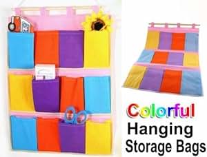 SODIAL(R) Bolsa de Almacenamiento Colgante Tela para Pared Puerta