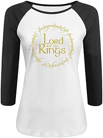 Women Lord Of The Rings Casual Round Neck Plain Raglan T Shirt 3/4 Sleeve