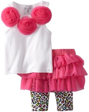 Baby-Girls Newborn Leopard Skirt And Legging Set