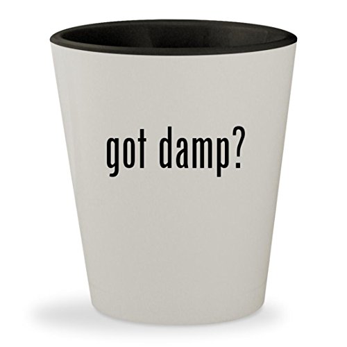 got damp? - White Outer & Black Inner Ceramic 1.5oz Shot Glass