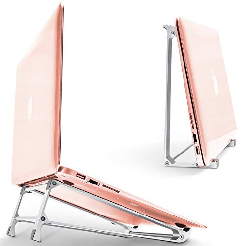 2 IN 1 USES Laptop Stand for Desk, Vertical Laptop Stand Holder riser, Laptop Dock fit for Computer MacBook pro Accessories and Tablet Ipad Stand Compatible with All Universal 10-17”Notebook& Tablets