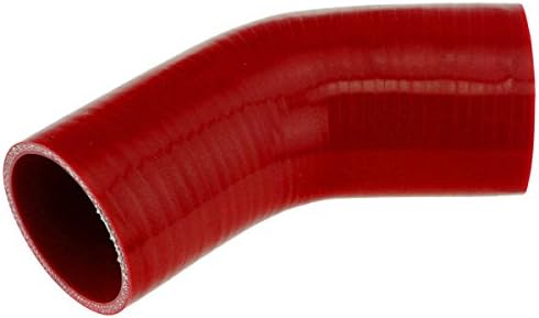 Pegasus RE4576.70-RED, Red Silicone Hose, 3" to 2 3/4" 45 deg. Reducing Elbow (no logo)