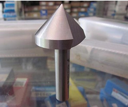 Generic 45mm : 1PC 25-60mm range one blade 90 degree chamfer drill countersink drill drilling and chamfering device aluminium metal plate taper